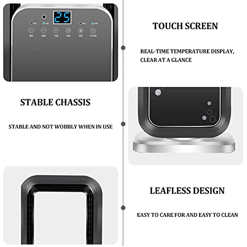 ilbcavne Elektrische ventilatorkachel, 2000 W, instelbare thermostaat, geruisloos, verticaal, energiebesparend, elektrische verwarming, 90 graden oscillatie, 3 modi, elektrische ventilatorkachel - Afbeelding 8