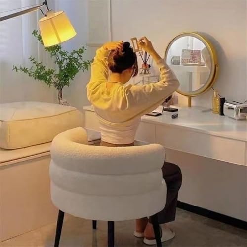 Sillón Minimalista Tela Blanco miniatura 6
