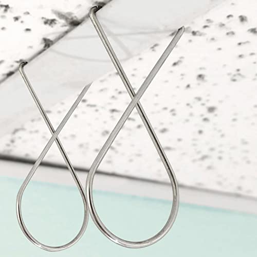 Image of Vicenpal 200 Pcs Drop Ceiling Hooks Bulk for Classrooms Offices Hanging Set, 100 Pairs Right and Left 100 Pcs Clips for Tile Decorations, Metal Suspended T Bar Hooks for School Plants