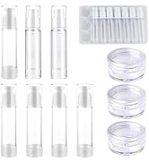 10ML Airless Pump Bottles, Vacuum Lotion Travel Bottles, Refillable Cosmetic Containers for DIY F...
