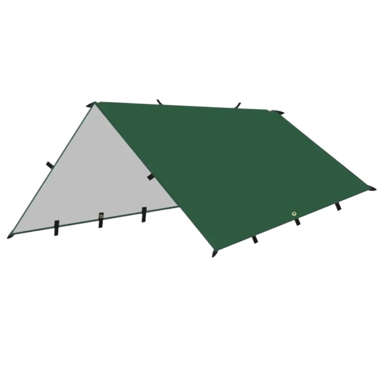 4x4m 4x3m 3x3m 19 Hang Points Tent Tarp Survival Sun Shelter Shade Canopy Outdoor Backpacking Waterproof Camping Awning(4x3m)