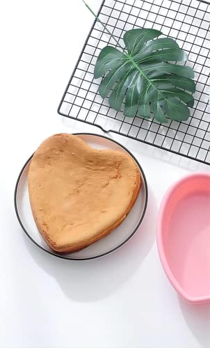 Cake Pan Set - Lexivia, Nonstick Leakproof 3Pcs(4"/7"/9") Cake Pan/ Springform Cake Tin/ Cheesecake Pan Set, Heart-Shaped #TOP3
