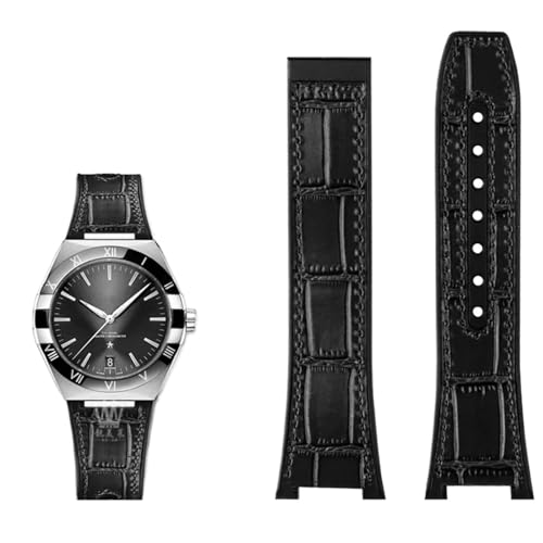 Bracelet Constellation Manhattan flexible et étanche en silicone avec cuir véritable BIK