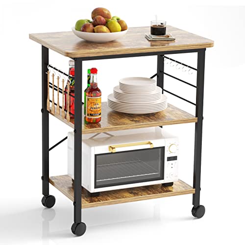 Novhome Étagère de Cuisine avec 3 étages et roulettes pour Cuisine et Salon Cover