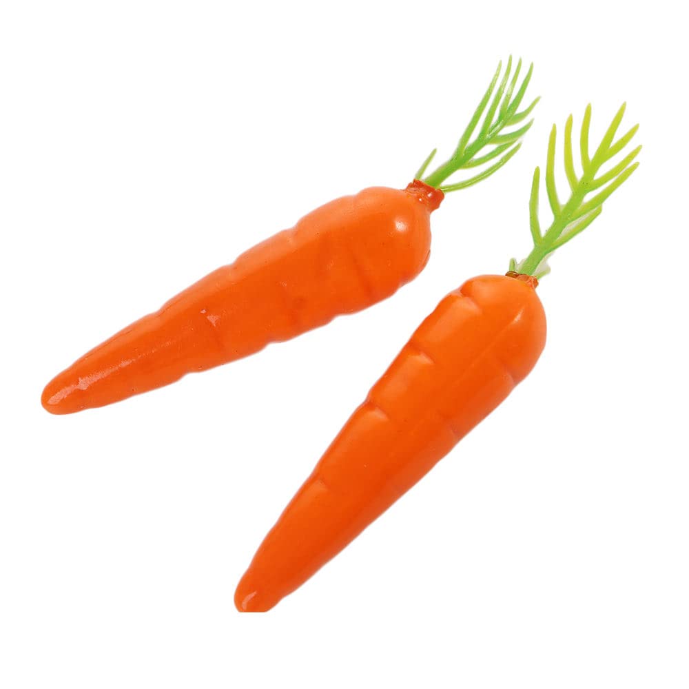 10 Pcs Easter Artificial Carrots,Mini Plastic Artificial Carrots Ornament,Simulation Carrots Fake Carrot Artificial Vegetable Carrots,for DIY Crafts Easter Party Home Decor