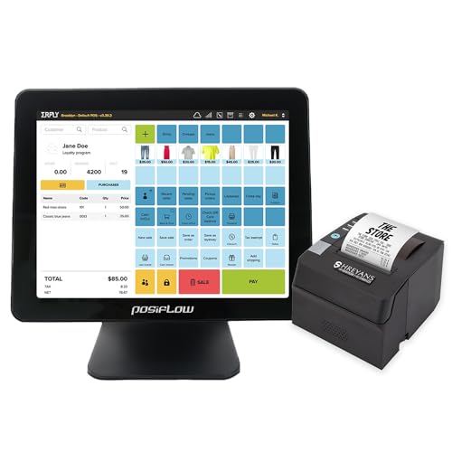 SHREYANS Posiflow Windows Touch POS System with Free Billing Software 3-Inch Autocutter Thermal Printer | Best for Restaurants Retail Shops Supermarkets Grocery Stores SHREYANS Posiflow Windows Touch POS System with Free Billing Software 3-Inch Autocutter Thermal Printer | Best for Restaurants Retail Shops Supermarkets Grocery Stores