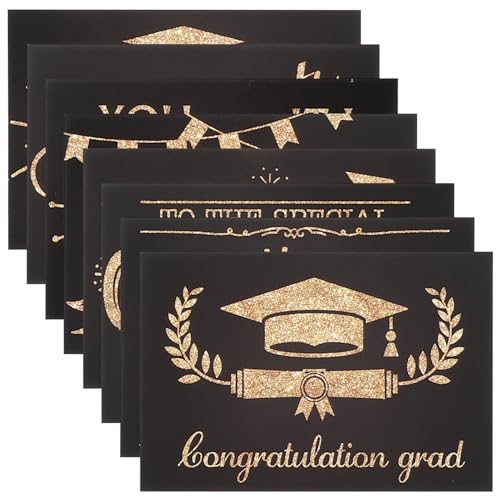 Tofficu Cartões De Formatura E Dourado 8 Peças Cartões Temáticos De Formatura Classe Decorativa De 2