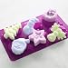 X-Haibei Christmas Holiday Snowman Reindeer Star Santa Claus Soap Muffin Chocolate Silicone Mold Pan