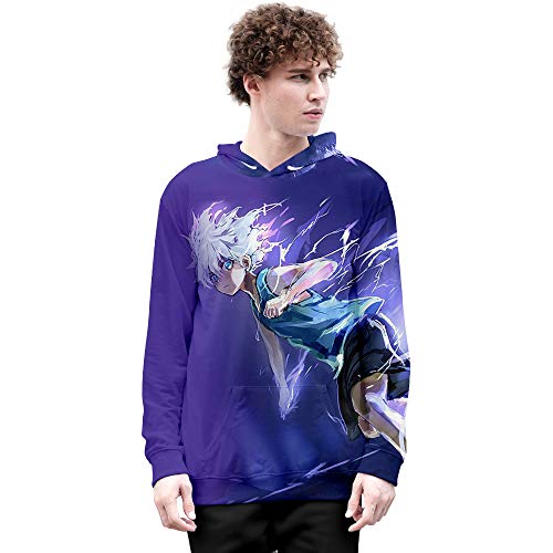 Novo moletom com capuz Hisoka Gon Killua Kurapika Cosplay Hunter x Hunter 3D casaco com capuz, J, XX
