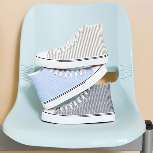Image of kufeiti Women's High Top Canvas Sneakers Casual Walking Shoes