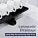 Kitsure Dish Drying Rack Large - Stainless Steel Dish Drainer for Kitchen Counter with Drainboard Connected to The Sink, Dish Holder for Cups, Cutlery & Cutting Board, Black, Single-tiers