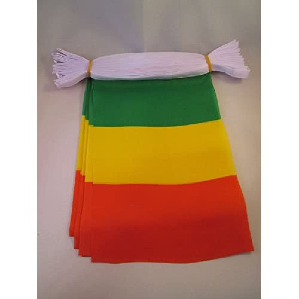 AZ FLAG Mali Bunting Flag, 20 Ft Garland with 20 Small Malian Flags 8'' x 6'', 100% Polyester String Pennant, 6 meters