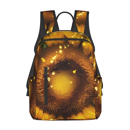 Sac à dos motif tournesol orange parfait pour les cours et escapades