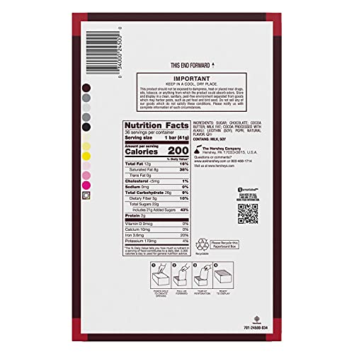 image for HERSHEY'S SPECIAL DARK Mildly Sweet Chocolate Candy Bars, 1.45 oz (36 