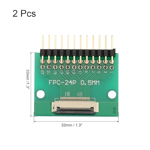 MECCANIXITY 2 piezas Conector FFC FPC 24 Pines miniatura 2