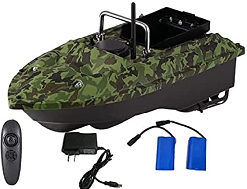 WYMYY Barco de Cebo RC con Control de Crucero inalámbrico Inteligente, Nuevas características, 500 m, 1,5 kg, Motor Dual, luz LED, buscador de Peces, Barco de Pesca RC
