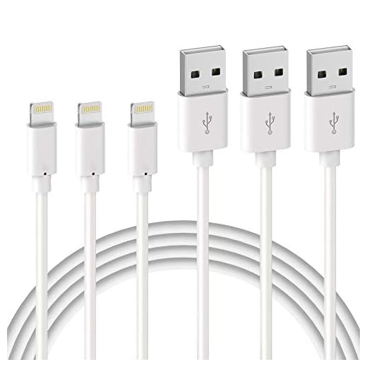 Quntis Lightning Cable 3Pack 6ft iPhone Charger Premium Lightning to USB A iPhone Charging Cable Compatible with iPhone 12 11 Pro Max XsXR X 8 Plus 7 Plus 6 Plus SE iPad Pro iPod and More - White