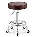 Produktbild DWXN Sitz Hocker auf RolleWerkstatthocker mit Braun PU Kunstleder Bezogener SitzSitzhöhe ca. 45-59 cmbis 160kgBequemer Hocker für Friseur Maniküre Tattoo Beauty Massage Spa Salon