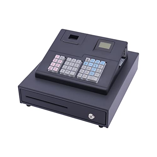 39 Keys Cash Registers with Locked Cash Drawer, 8 Digits LED Cash Register for Small Businesses, Electronic Cashs Register for Catering, Supermarkets, Clothing Stores, Hamburger Stores