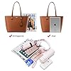 Handbags-for-Women-Shoulder-Bags-Tote-Satchel-Hobo-3pcs-Purse-Set LOVEVOOK Purses for Women Classic Shoulder Tote Satchel Hobo Bags 3pcs Handbags Gift for Her Brown