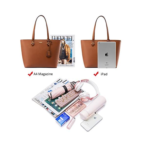 Handbags-for-Women-Shoulder-Bags-Tote-Satchel-Hobo-3pcs-Purse-Set LOVEVOOK Purses for Women Classic Shoulder Tote Satchel Hobo Bags 3pcs Handbags Gift for Her Brown