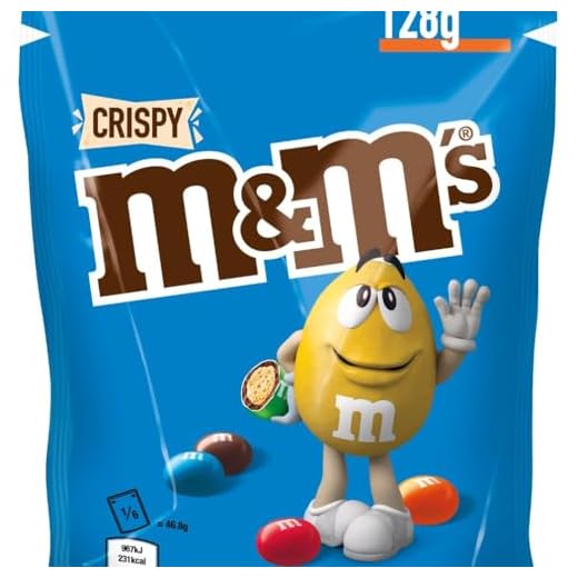 M&M's Crispy Schokolade, 1 x 128g, Knusprige Schokolinsen