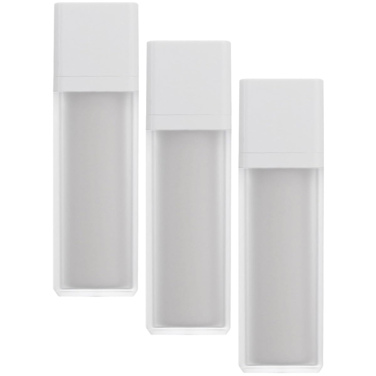 Mikikit Flaconi Pompa Airless 50Ml Set da 3 Contenitori da Viaggio Ricaricabili per Lozioni e Creme Flaconi Portatili Multiuso in Materiale Sicuro per Cosmetici e Prodotti per la Pelle