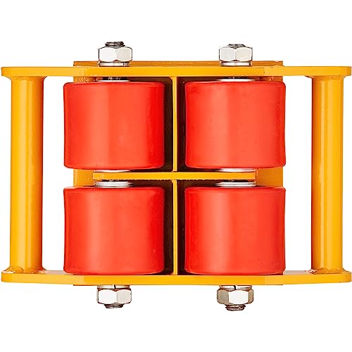 Vevor Machinery Skate Dolly, 13,200 Lbs/6T Industrial Machinery Mover, Heavy Duty Carbon Steel Machinery Moving Skate With 4 Pu Wheels And 360° Rotation Non-Slip Cap For Warehouse, Workshop, Factory #TOP7