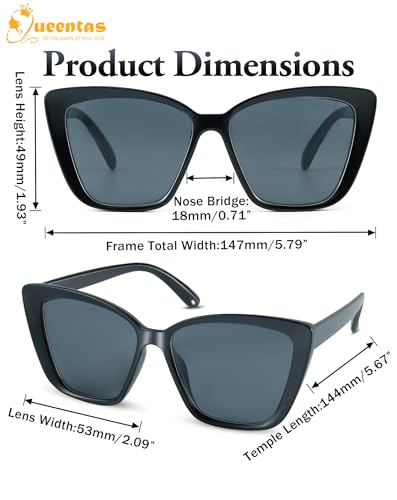 Sunglasses for Women Men Polarised Retro Cat Eye UV380 Protection Running Driving2