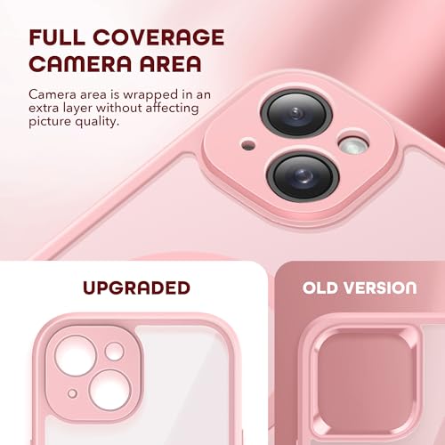 TIESZEN for iPhone 15 Plus Case, Compatible with MagSafe, Built-in Privacy Screen Protector and Camera Protection, Anti Spy Full Body Dustproof Shockproof Hard Phone Case 6.7", Pink by TIESZEN - Image 3