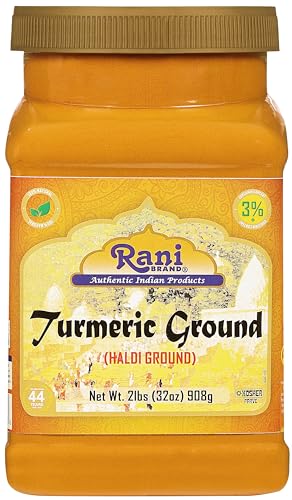 Rani Turmeric (Haldi) Root Powder Spice, (High Curcumin Content) 32oz (2lbs) 908g Bulk PET Jar ~ All Natural | 100% Pure, Salt Free | Vegan | Gluten Friendly | NON-GMO | Kosher | Indian Origin