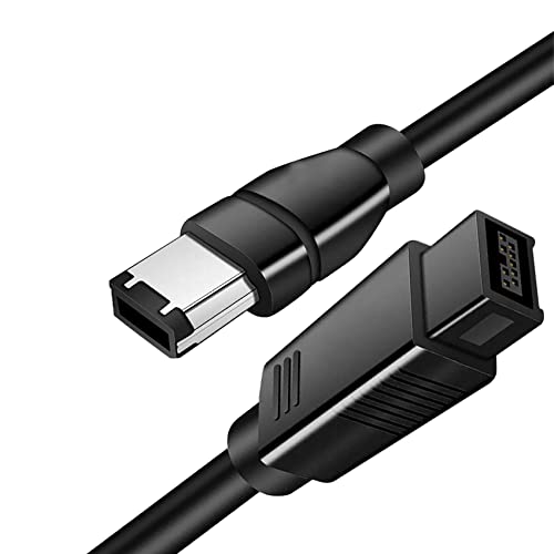 FireWire 800 to 400 9 to 6 pin Cable (9pin 6pin) 1.8m, tunghey IEEE 1394 Firewire 800 9-pin/6-pin Cable for Printer, PC, Scanner (9pin to 6pin)