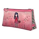 Tirador corazón esmaltado SANTORO M548A, Estuche Escolar Unisex niños, Rosa, 215x115x50 mm
