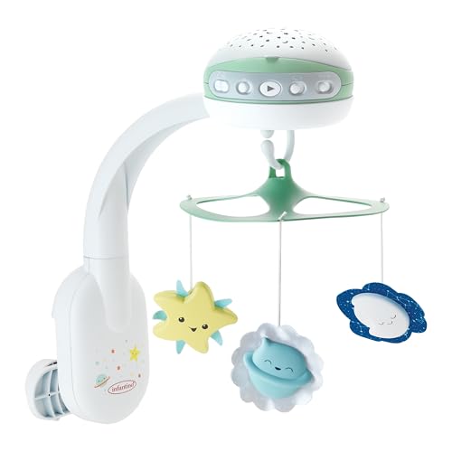 Infantino Projecteur musical mobile 3 en 1 pour lit de bébé blanc