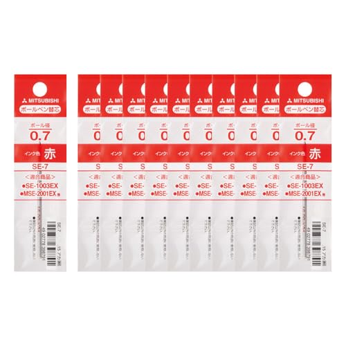 Recharges Mitsubishi SE-7 pack de 10 stylos billes pour correction enseignante