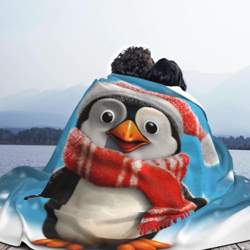 Couverture pingouins anti courant air climatisation lit et salon