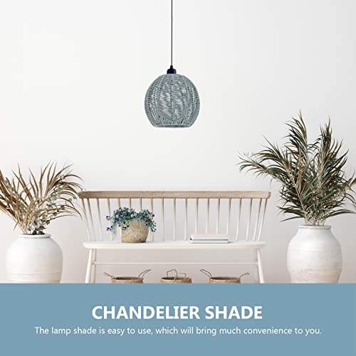 Image of DOITOOL 1pc Handmade Rattan Lampshade Retro Ceiling Light Cover for Dining Room and Restaurant Woven Chandelier Shade Decorative Home Lighting Fixture