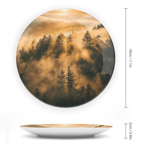 Plato decorativo de porcelana hueso blanco 7 pulg miniatura 2