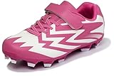 Sooneeya Children's Baseball Shoes Low Top Softball Shoes Outdoor Cleats Comfortable and Breathable Rose Size 11 M US Little Kid