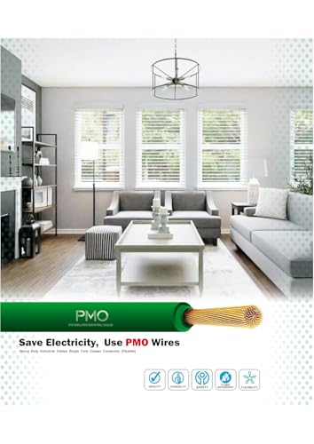 Image of Super PMO PVC Insulated Copper Wire, 90 m, Single Core Flexible Cable for Domestic and Industrial Use (GREEN, 0.75 SQ MM)
