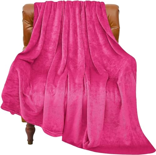 Image of BEDELITE Fleece Blanket Hot Pink Valentines Throw Blanket for Couch & Bed, Luxury Plush Cozy Fuzzy Blanket 50 inch x 70 inch, Super Soft Warm Lightweight Fall Throw Blanket for Travel Camping