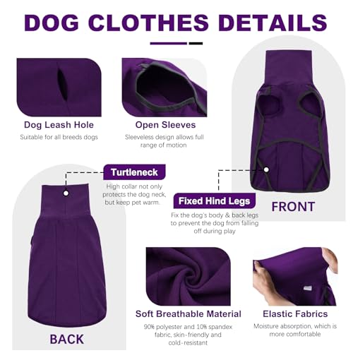 Rozkitch Dog Winter Coat Soft Pullover Pajamas, Pet Windproof Warm Cold Weather Jacket Vest Cozy Onesie Jumpsuit Apparel Outfit Clothes For Small thumb #3