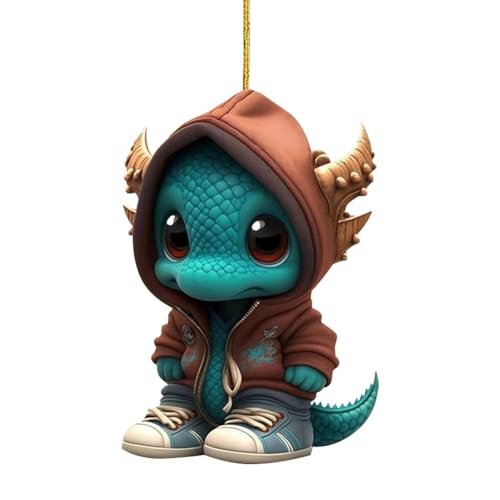 JJSHUANL Dragon Christmas Ornaments Pendant Acrylic Christmas Tree Ornaments Pendant Pendant(Dinosaur Pendant D)