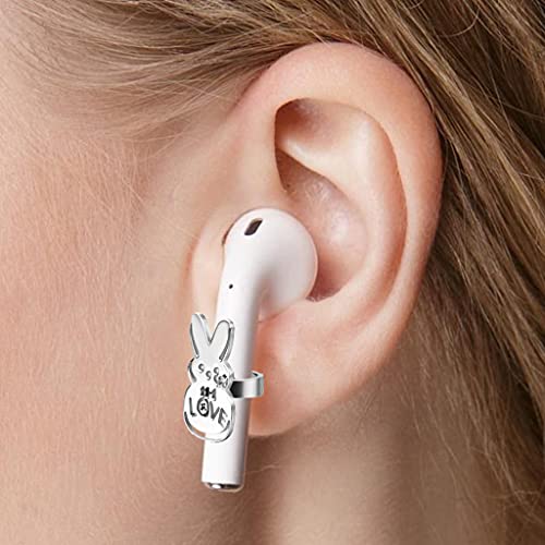 1 par de Acero Inoxidable Anti Pendiente perdido Soporte para Auriculares Bluetooth Gancho para la Oreja inalámbrico Auriculares Soporte para Auriculares Cover