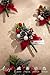 Ling's moment Boutonniere for Men, 6pcs Groom Groomsmen Boutonniere, Artificial Flowers for Wedding Decor/Prom/Homecoming, etc.Christmas Red Berry
