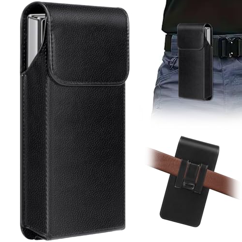 Étui de téléphone en cuir haut de gamme avec porte-cartes et clip ceinture pour Galaxy Z Fold