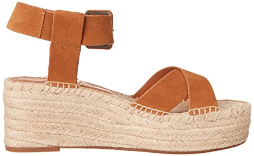Lucky Brand Sandália feminina Audrinah Espadrille Wedge, Conhaque, 35
