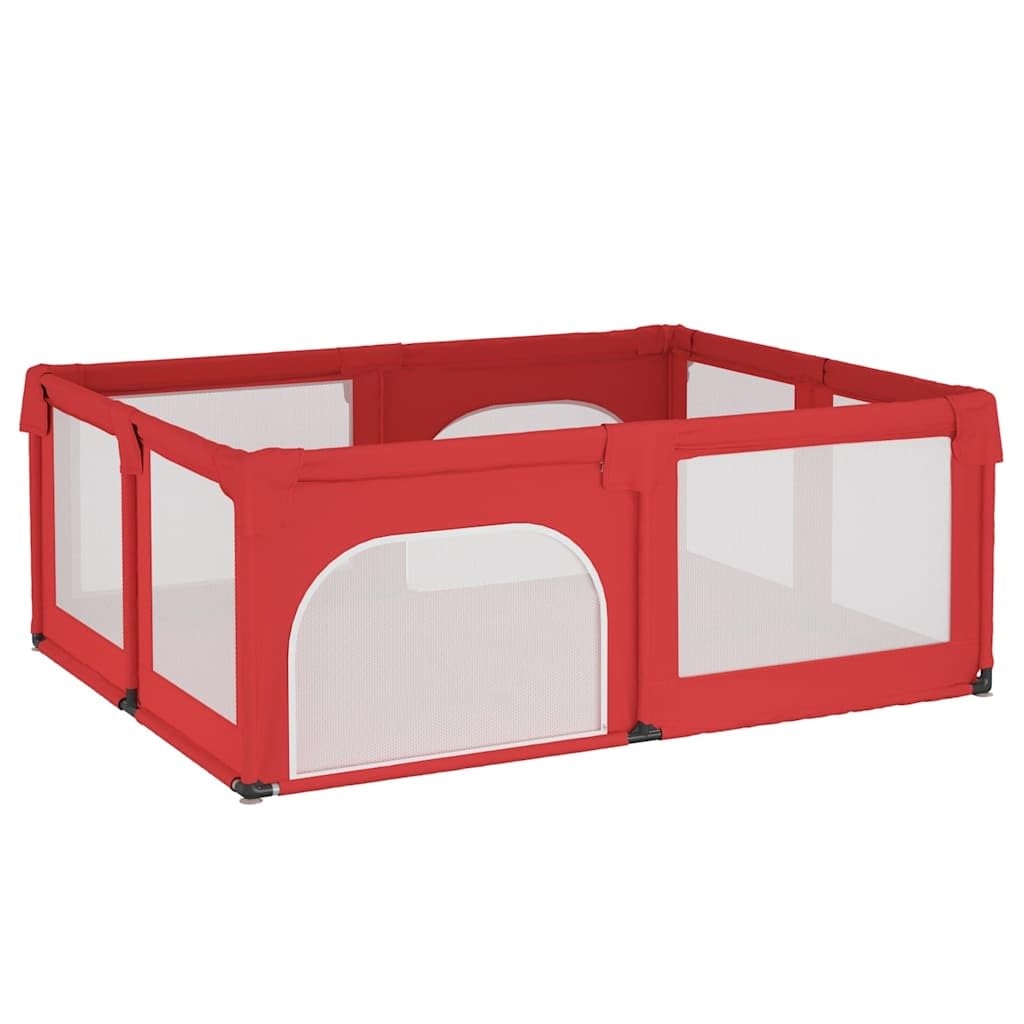 Parque infantil de 2 puertas, color rojo