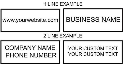 2 Line Custom Stamp | Classic Grey Model, 2.3X0.81 Inch Rectangular Prints #TOP1