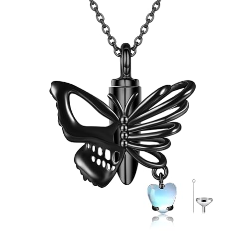 YAFEINI Mushroom/Dragonfly/Hummingbird/Witches Knot Urn Necklace for Ashes Sterling Silver Cremation Pendant Memorial Mother's Day Jewelry Mothers Day for Women Mom - Main Image